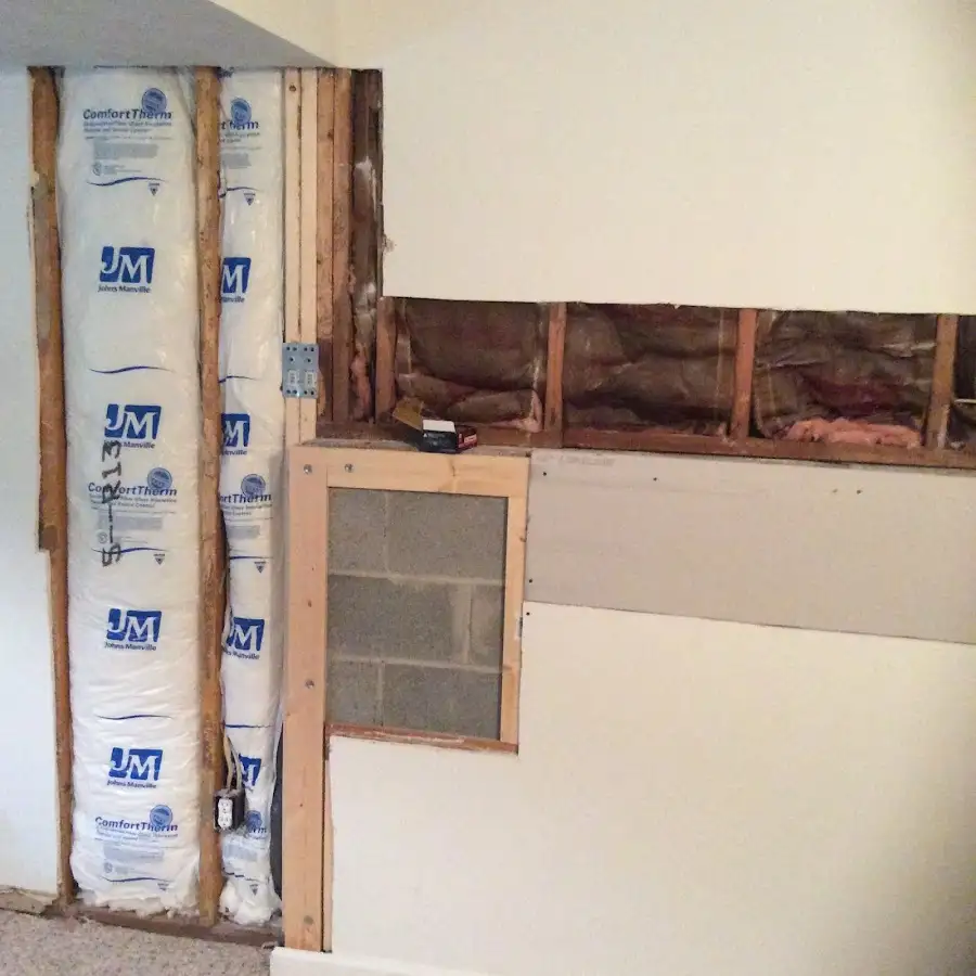 Wall insulation replacement during Structural Drying in Newton